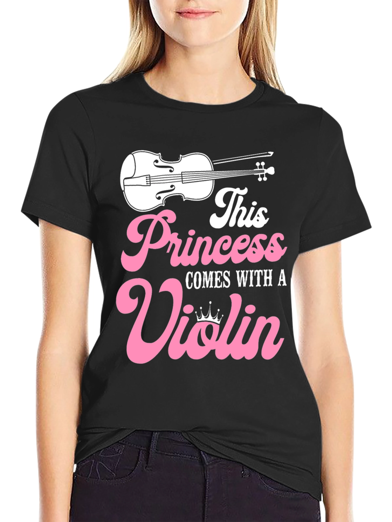 Princess Violin T-Shirt - Musician Girl Tee