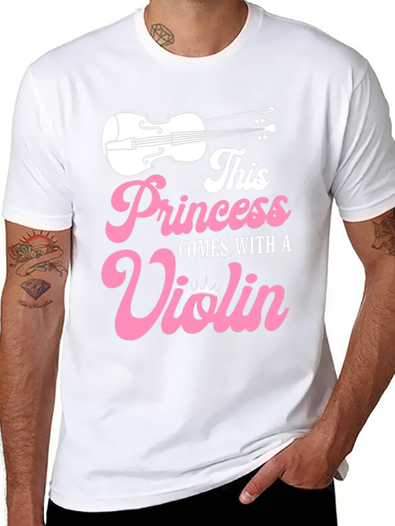 Princess Violin T-Shirt - Musician Girl Tee