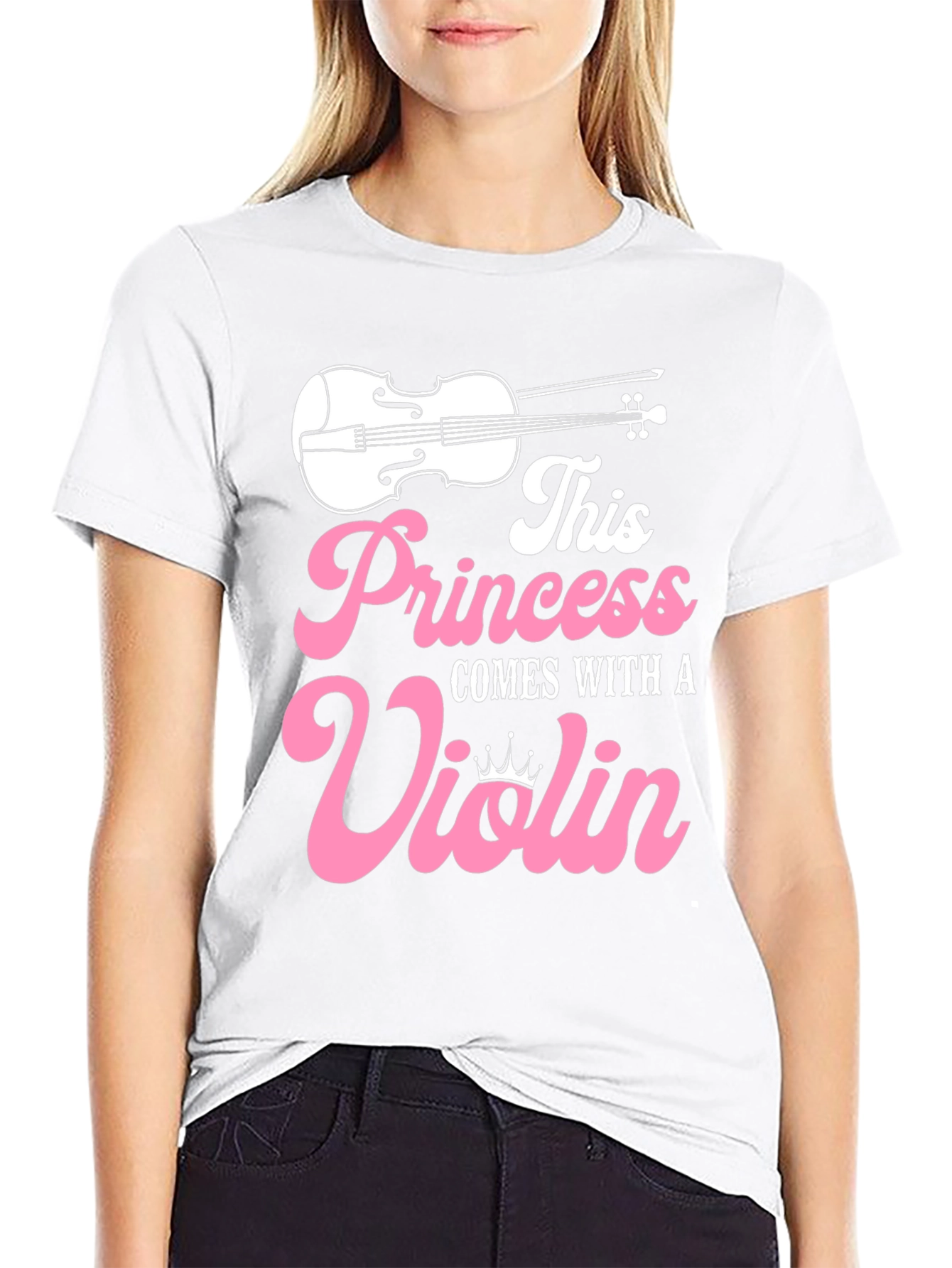 Princess Violin T-Shirt - Musician Girl Tee