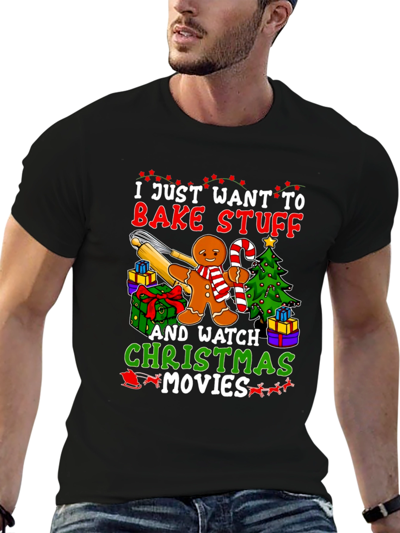 Bake Stuff & Watch Christmas Movies T-Shirt