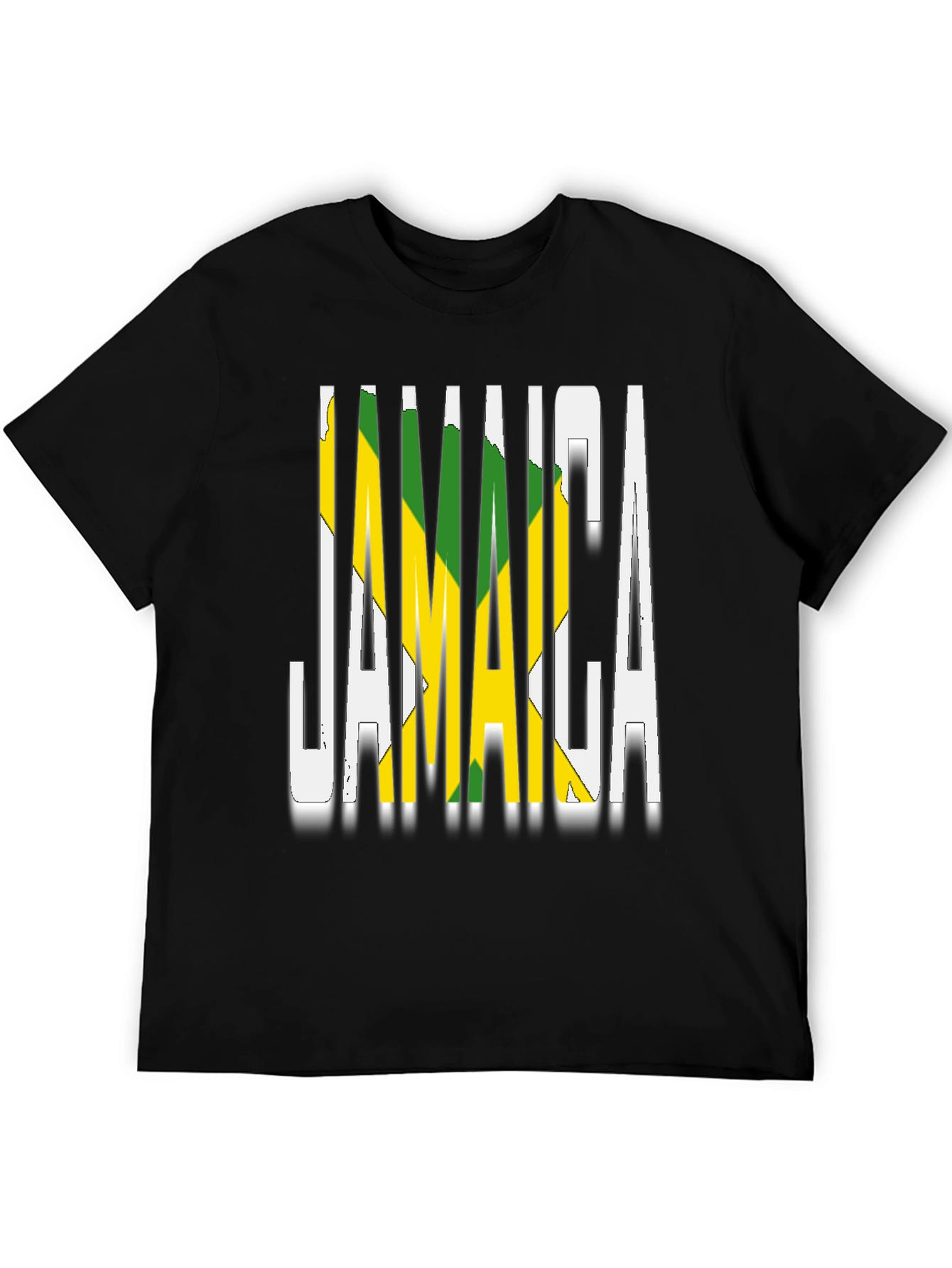 Jamaica Flag T-Shirt Black Novelty Graphic Tee