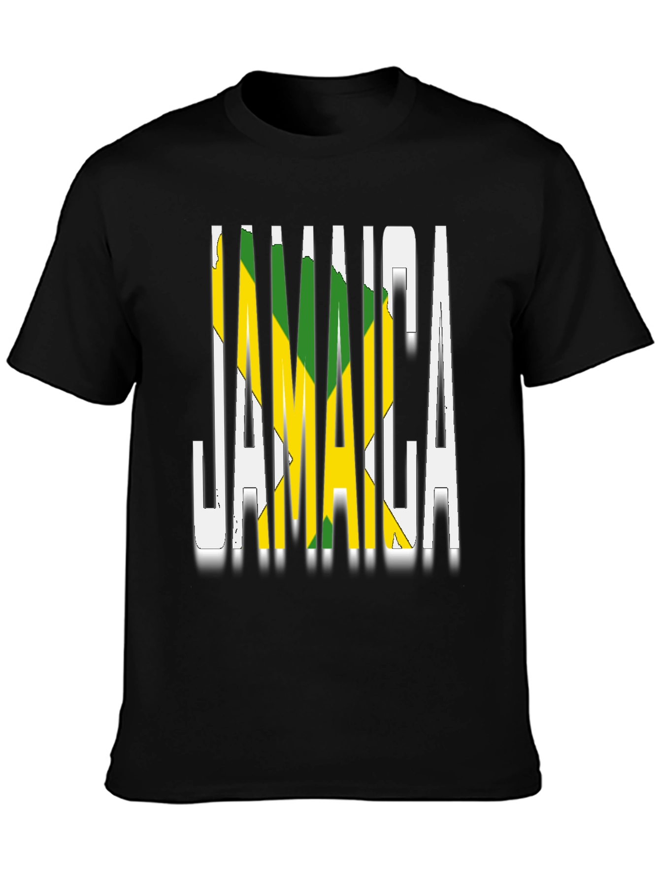 Jamaica Flag T-Shirt Black Novelty Graphic Tee