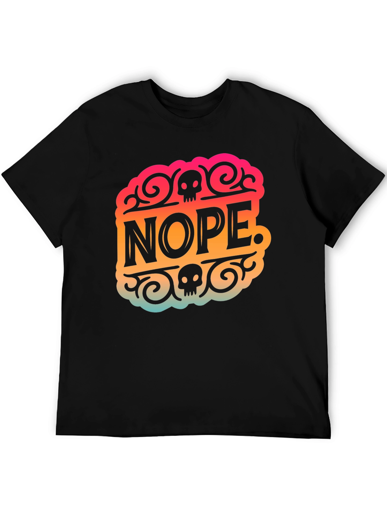 Nope Skull Graphic T-Shirt