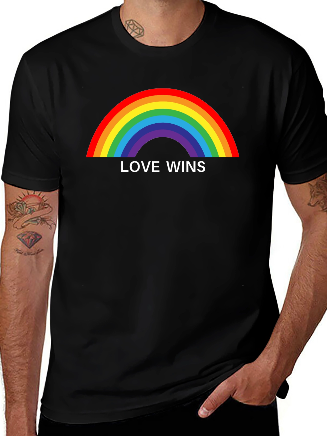 Love Wins Rainbow Pride Graphic Tee
