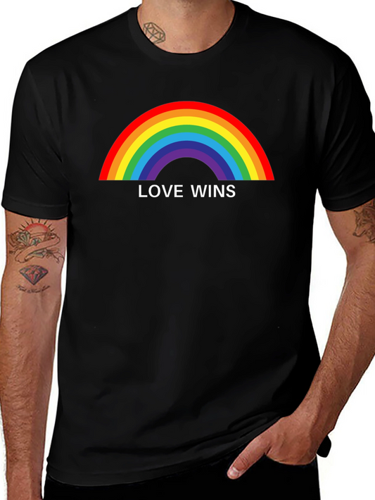 Love Wins Rainbow Pride Graphic Tee