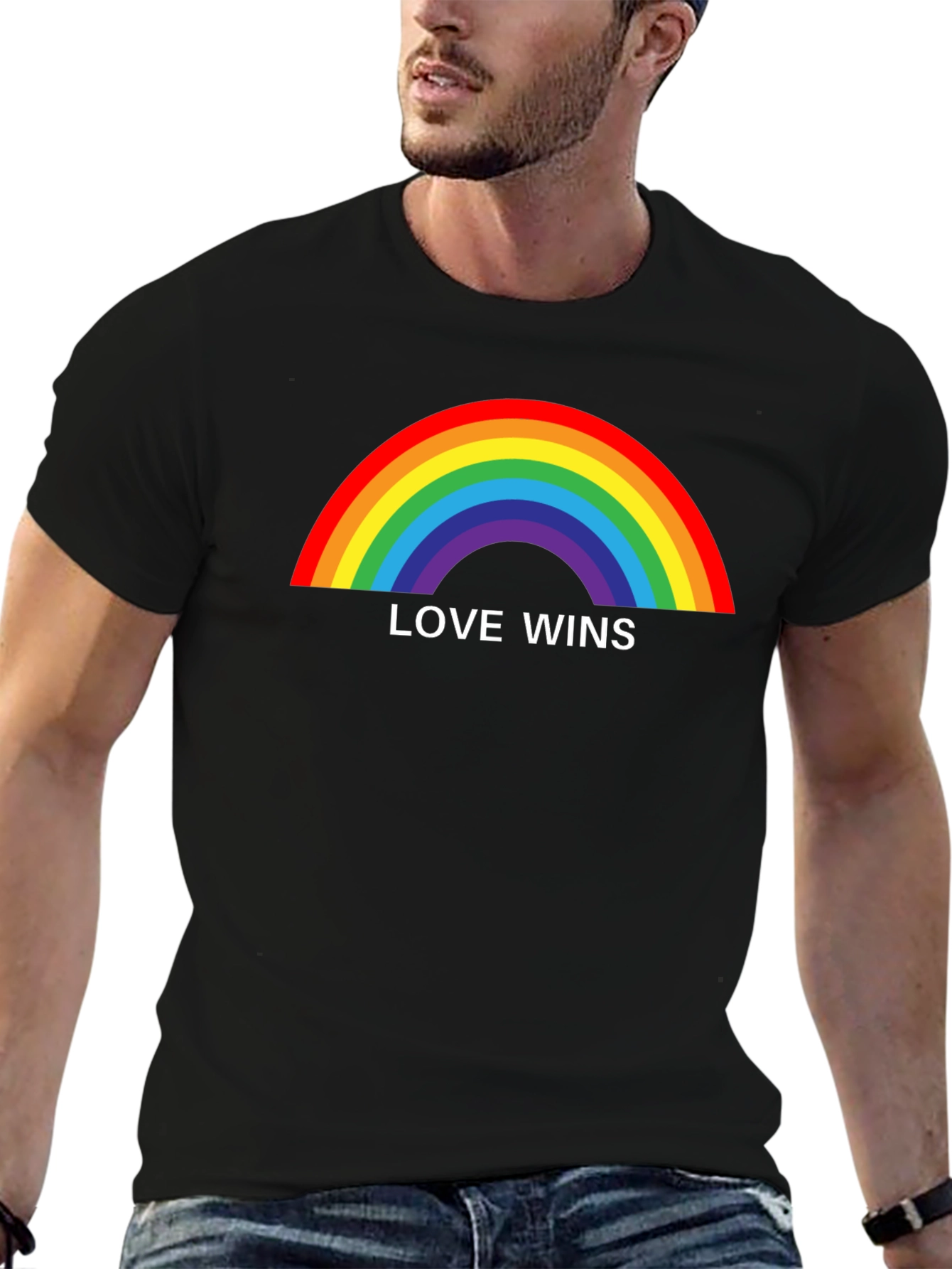 Love Wins Rainbow Pride Graphic Tee