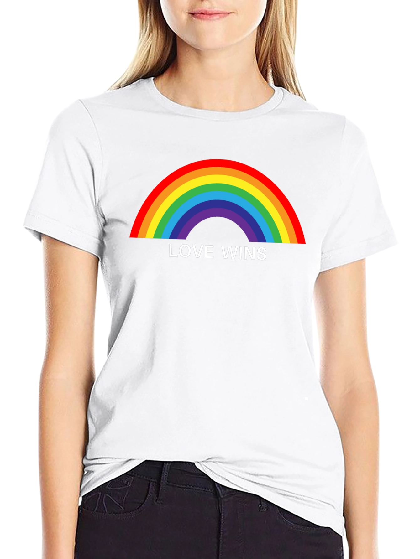 Love Wins Rainbow Pride Graphic Tee