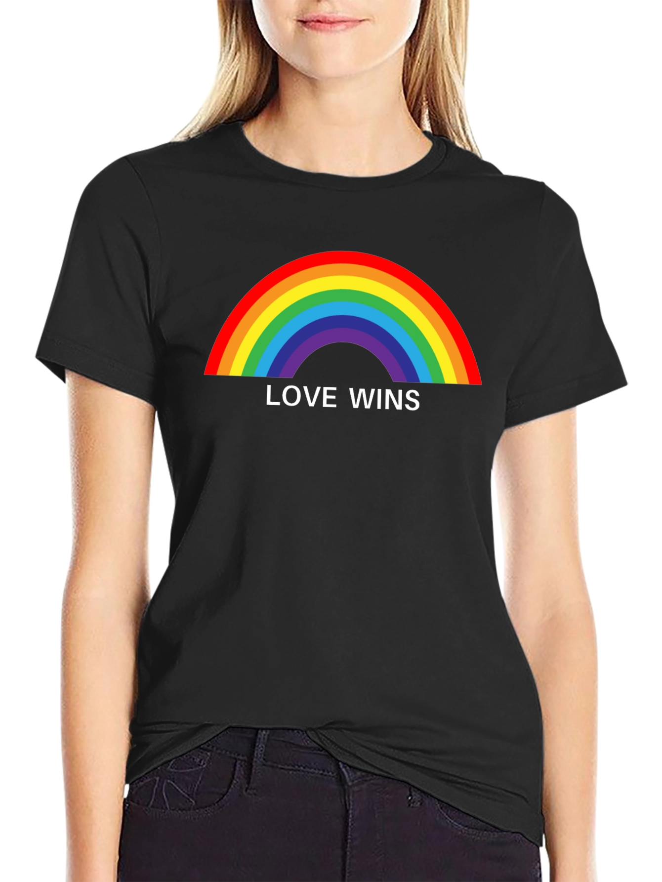 Love Wins Rainbow Pride Graphic Tee