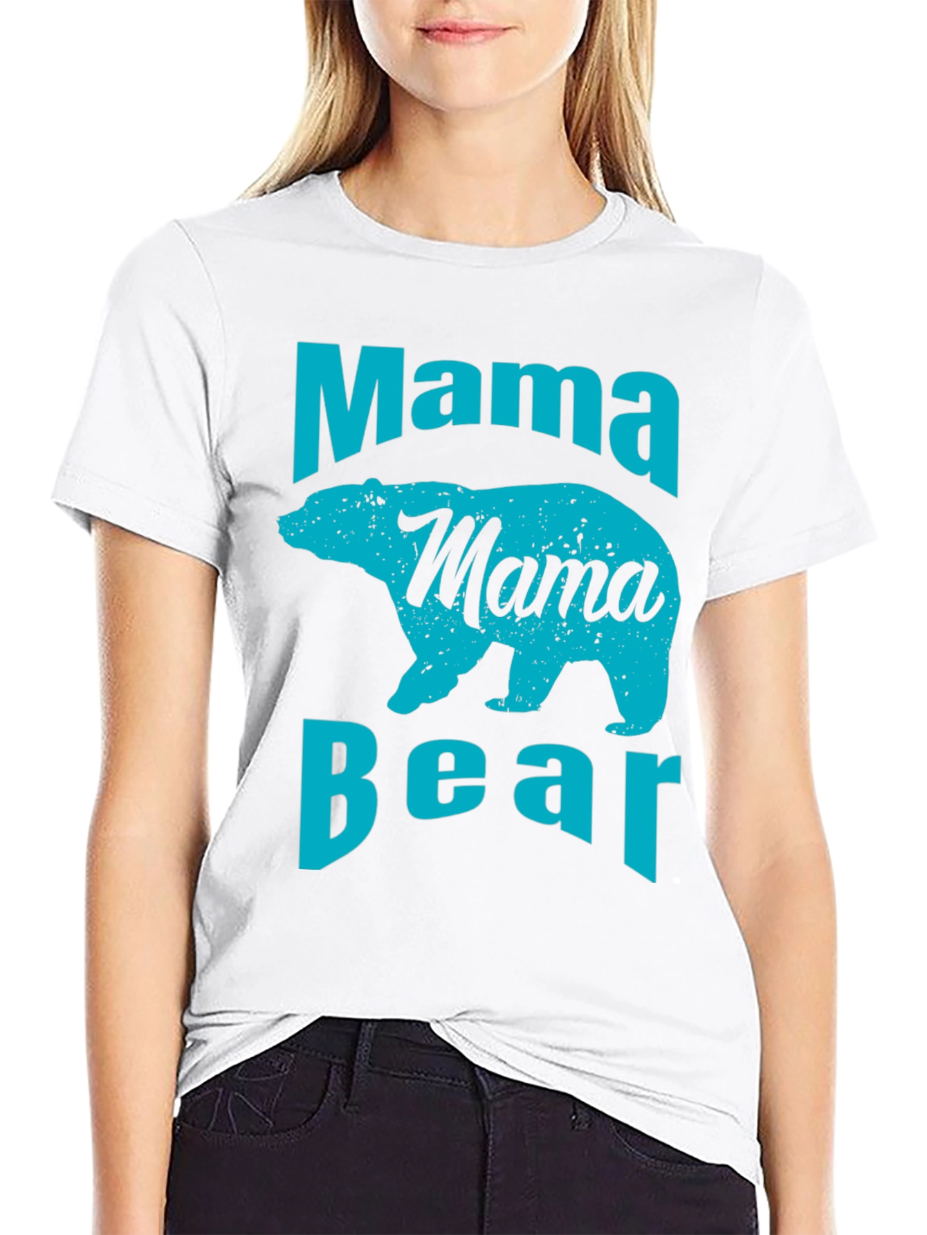 Mama Bear Graphic T-Shirt - Black
