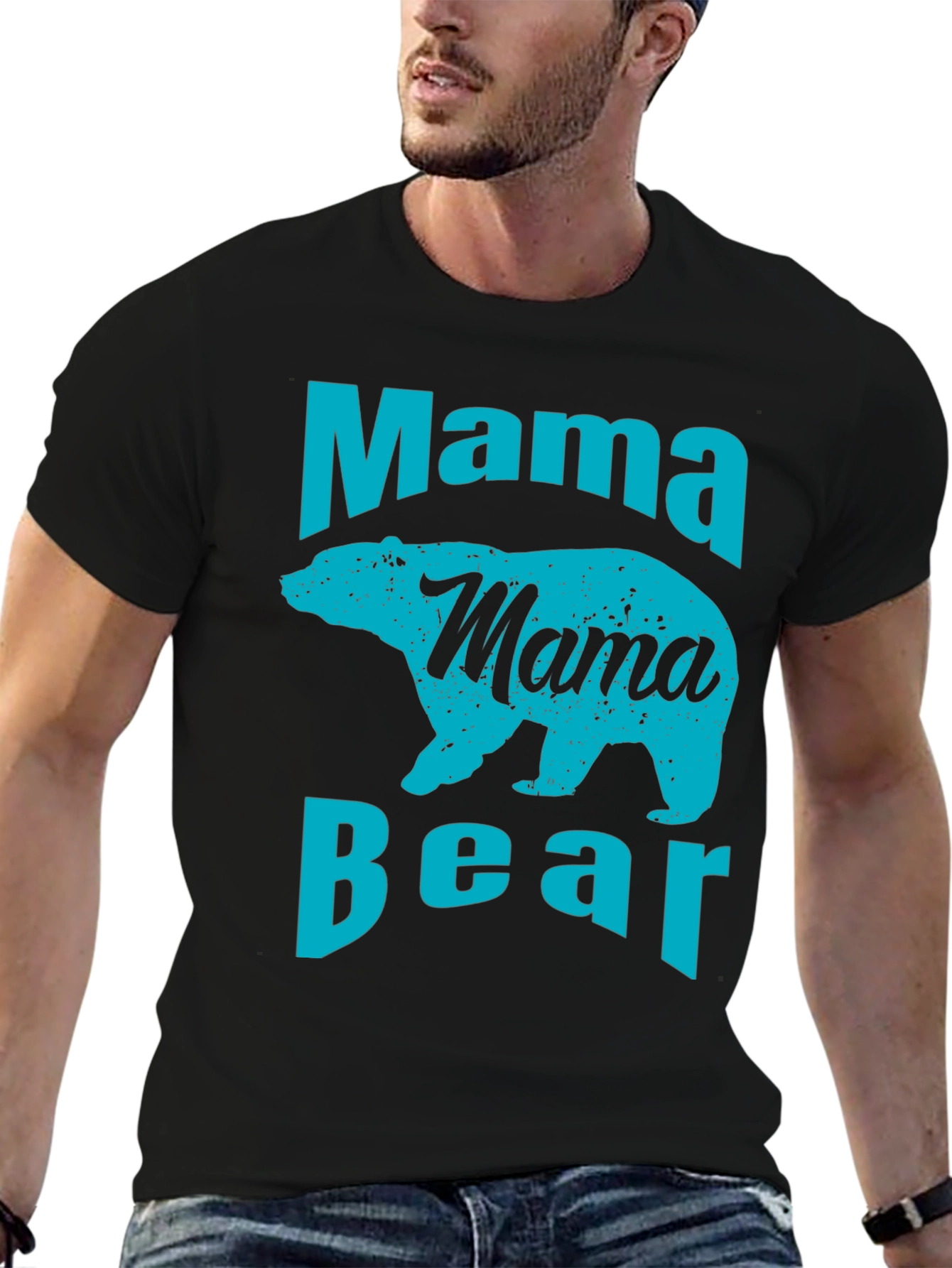 Mama Bear Graphic T-Shirt - Black