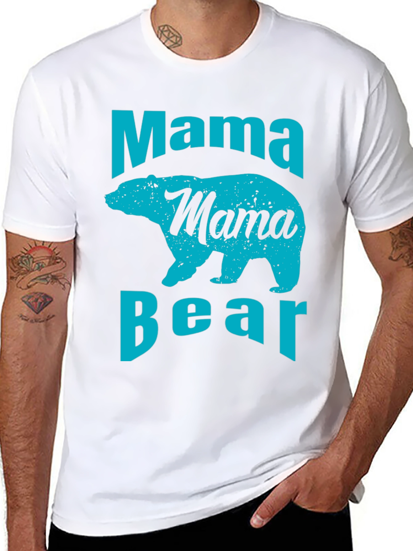 Mama Bear Graphic T-Shirt - Black
