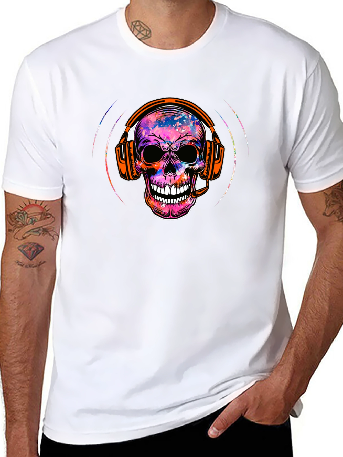 Skull Headphone Graphic Tee - Rock On!