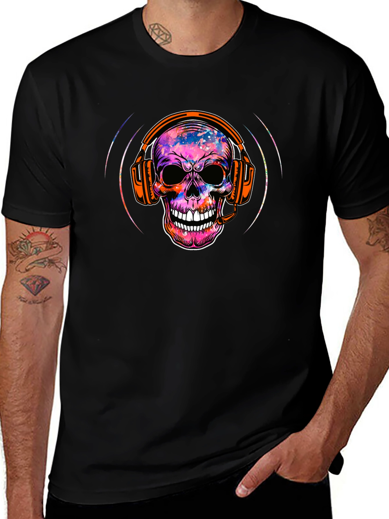 Skull Headphone Graphic Tee - Rock On!