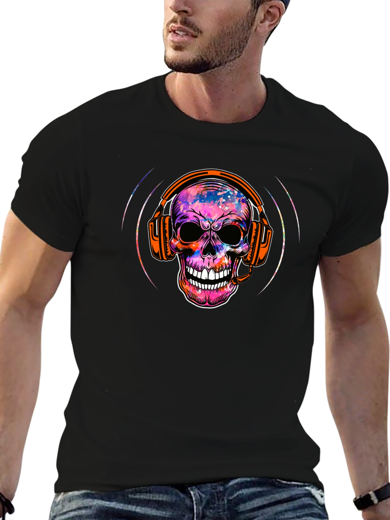 Skull Headphone Graphic Tee - Rock On!