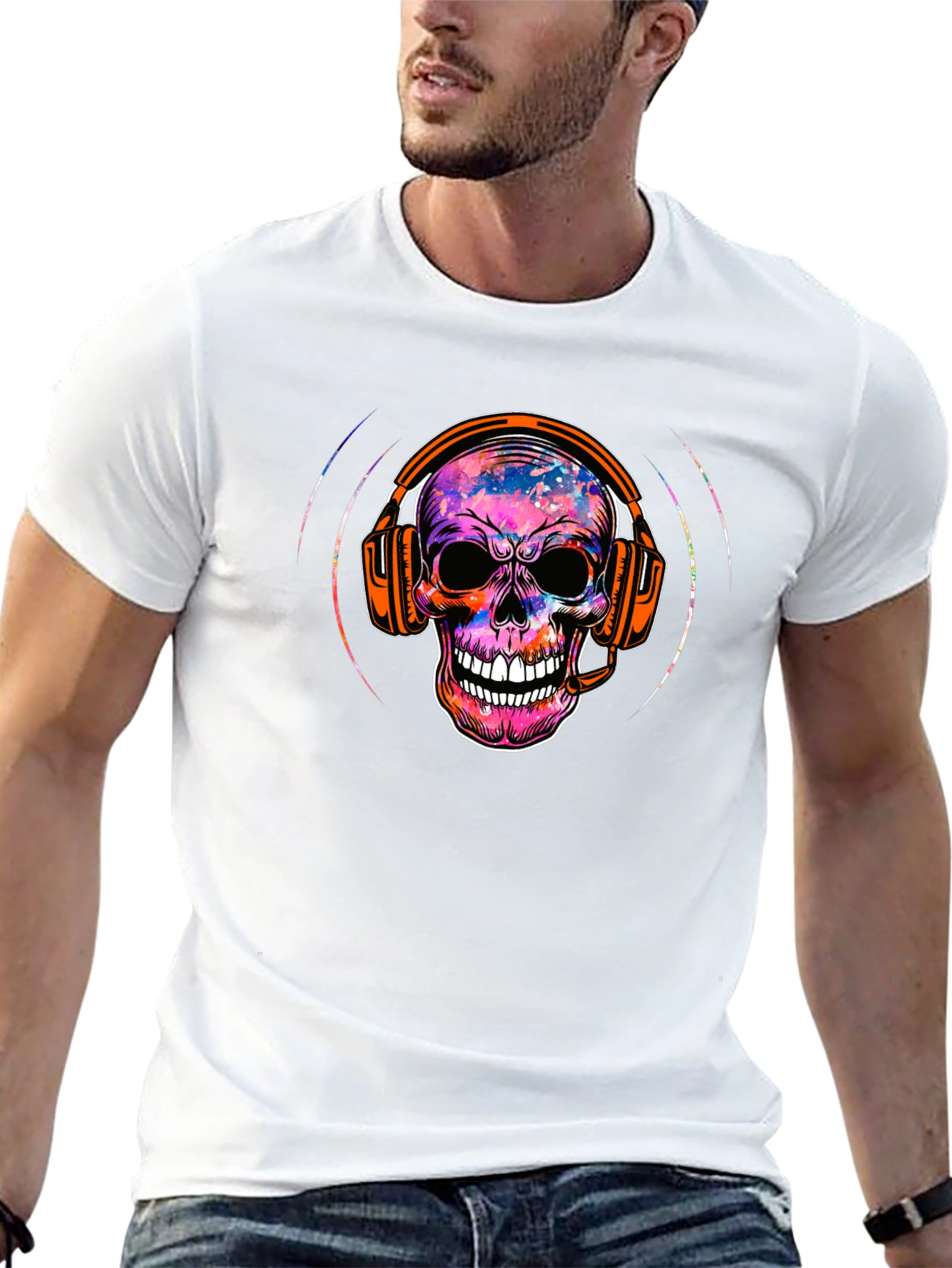 Skull Headphone Graphic Tee - Rock On!