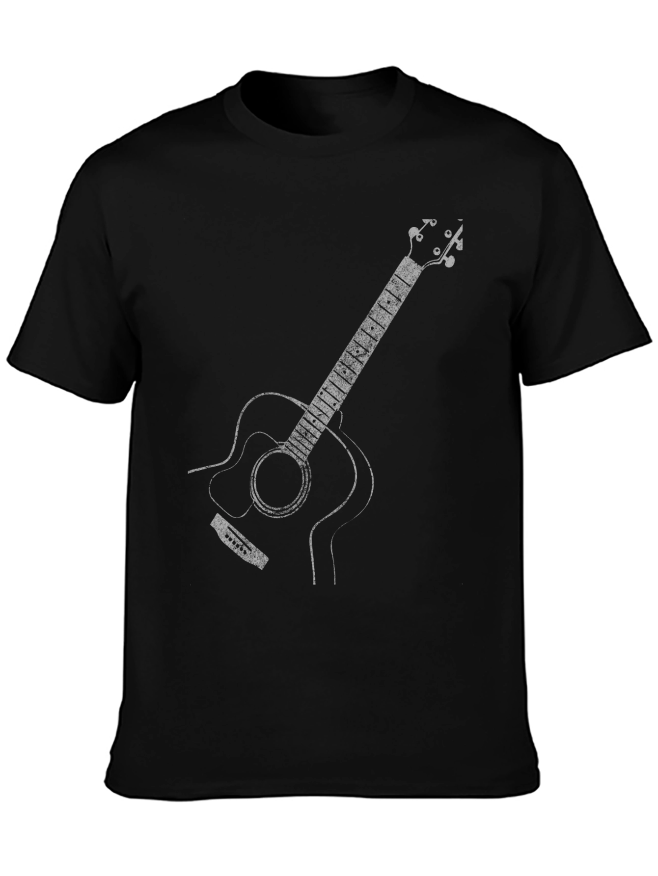 Guitar Graphic Tee - Classic Black Cotton