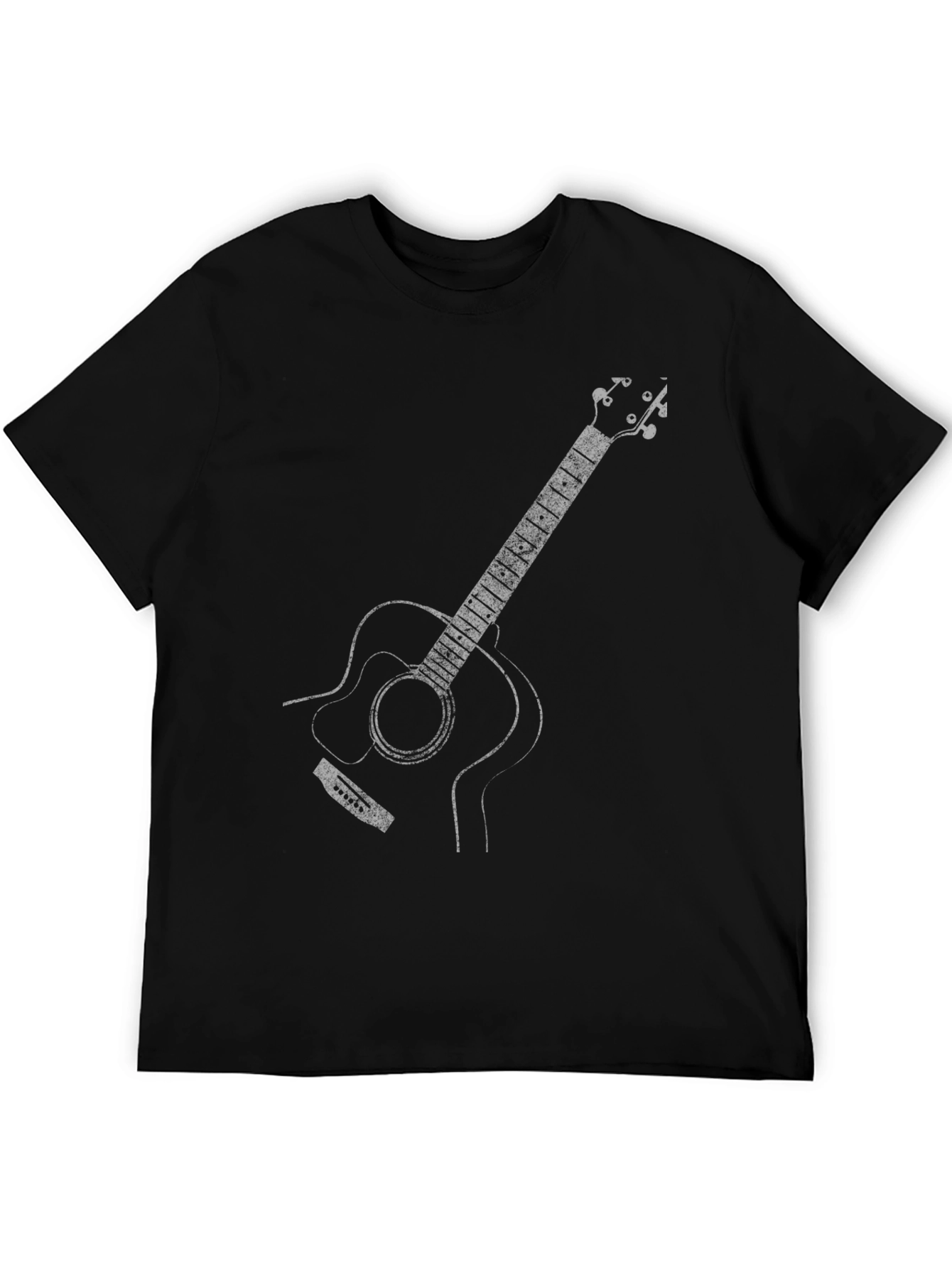 Guitar Graphic Tee - Classic Black Cotton