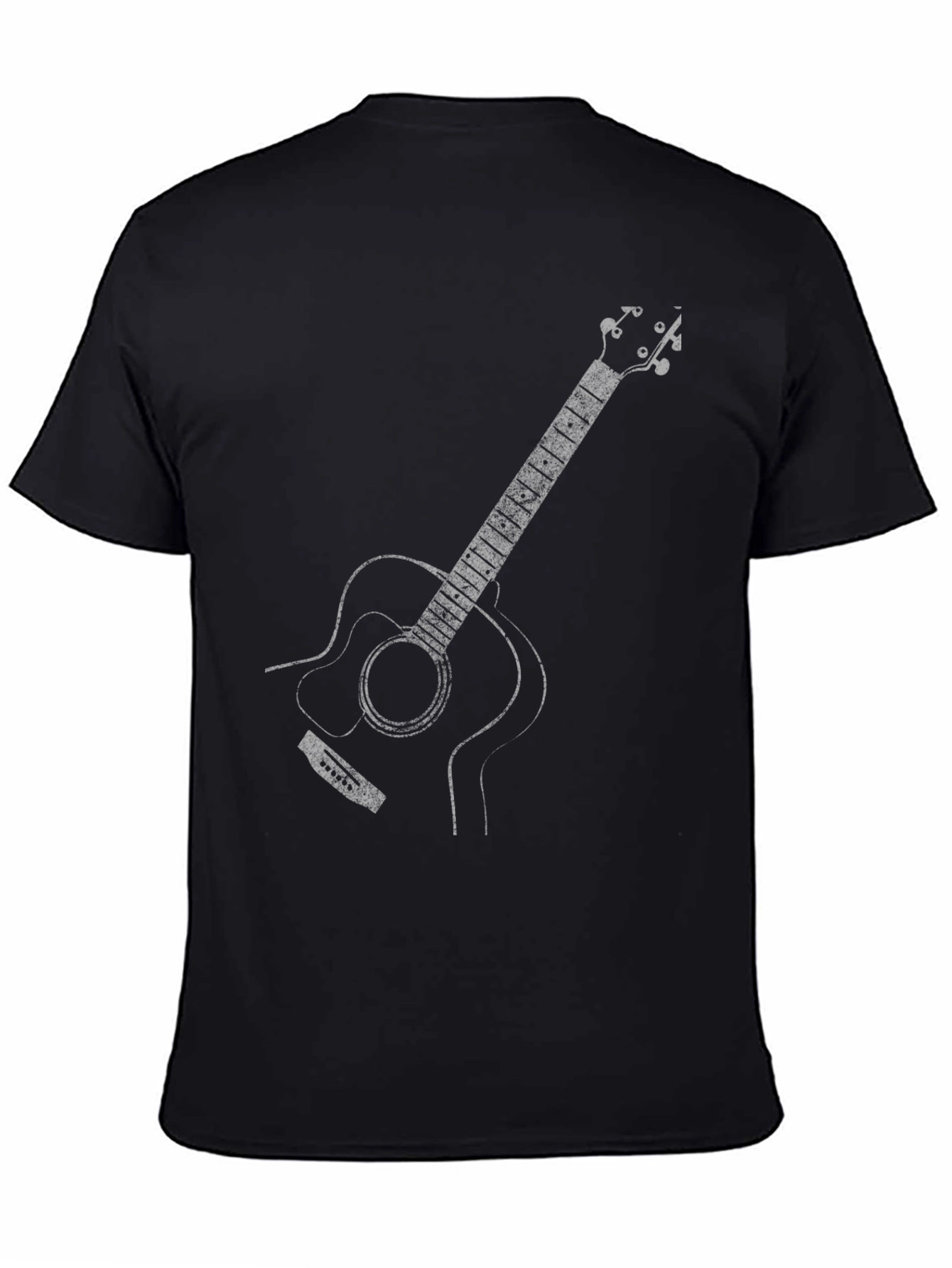 Guitar Graphic Tee - Classic Black Cotton