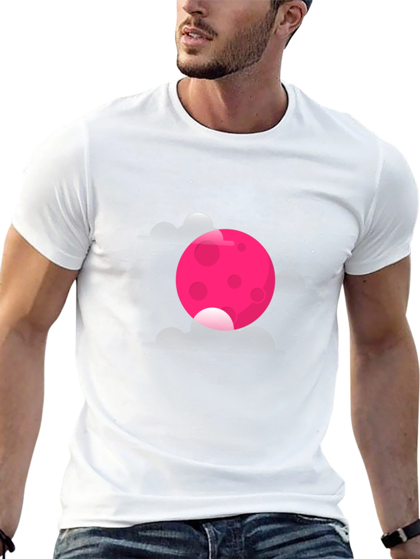 Pink Moon Black T-Shirt