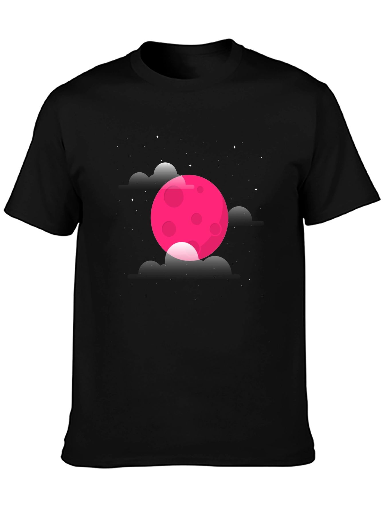 Pink Moon Black T-Shirt