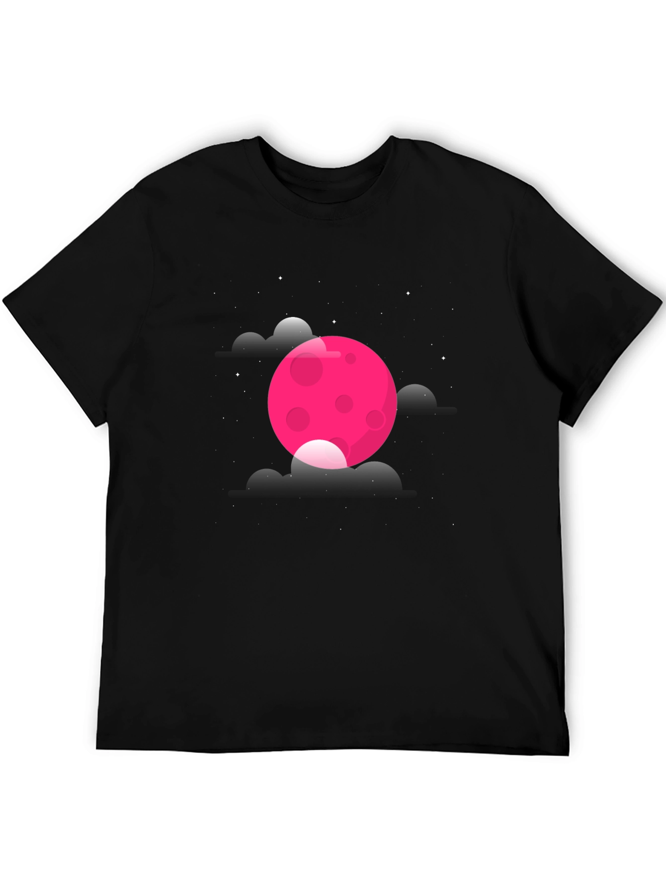 Pink Moon Black T-Shirt
