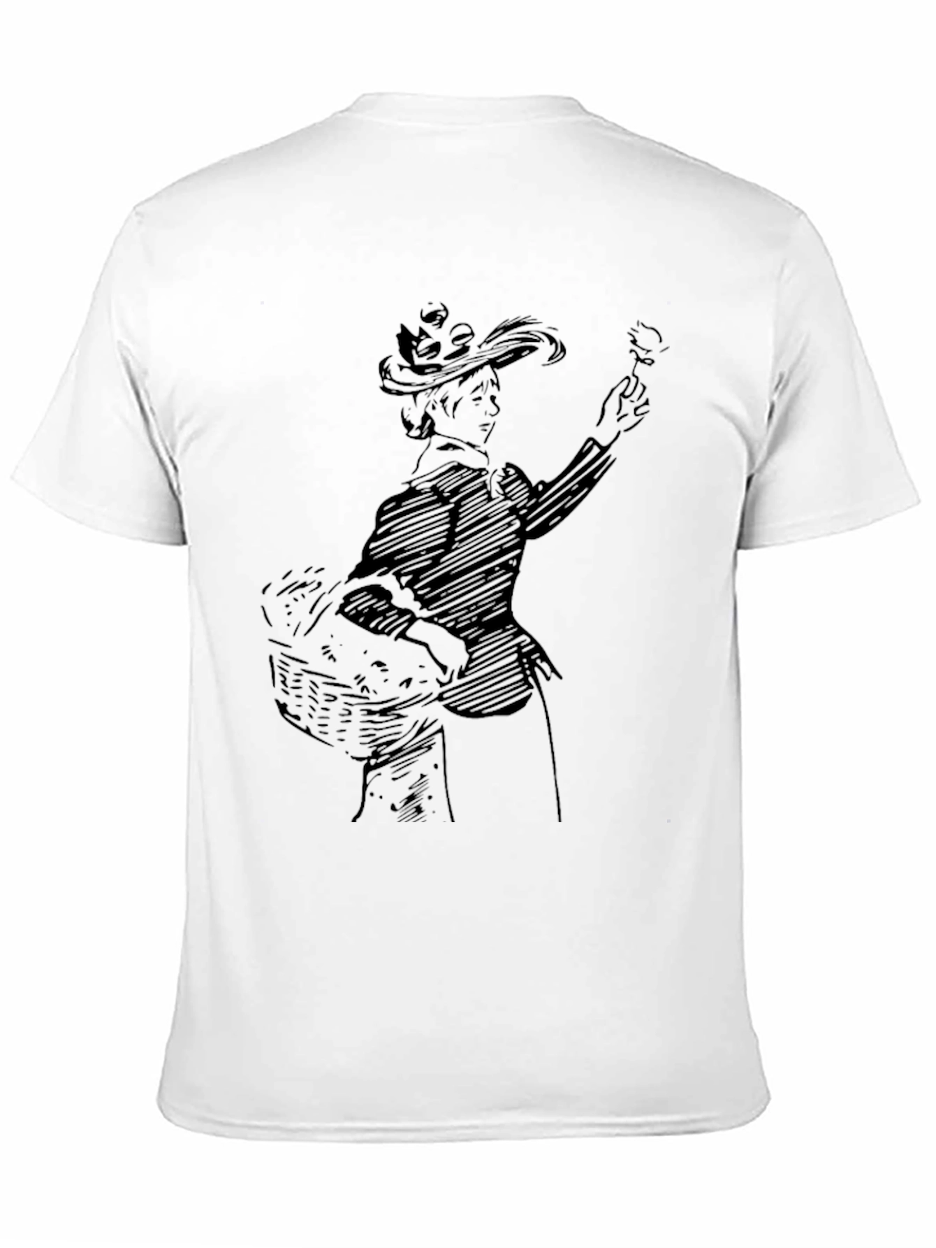 Elegant Woman Design Black T-Shirt