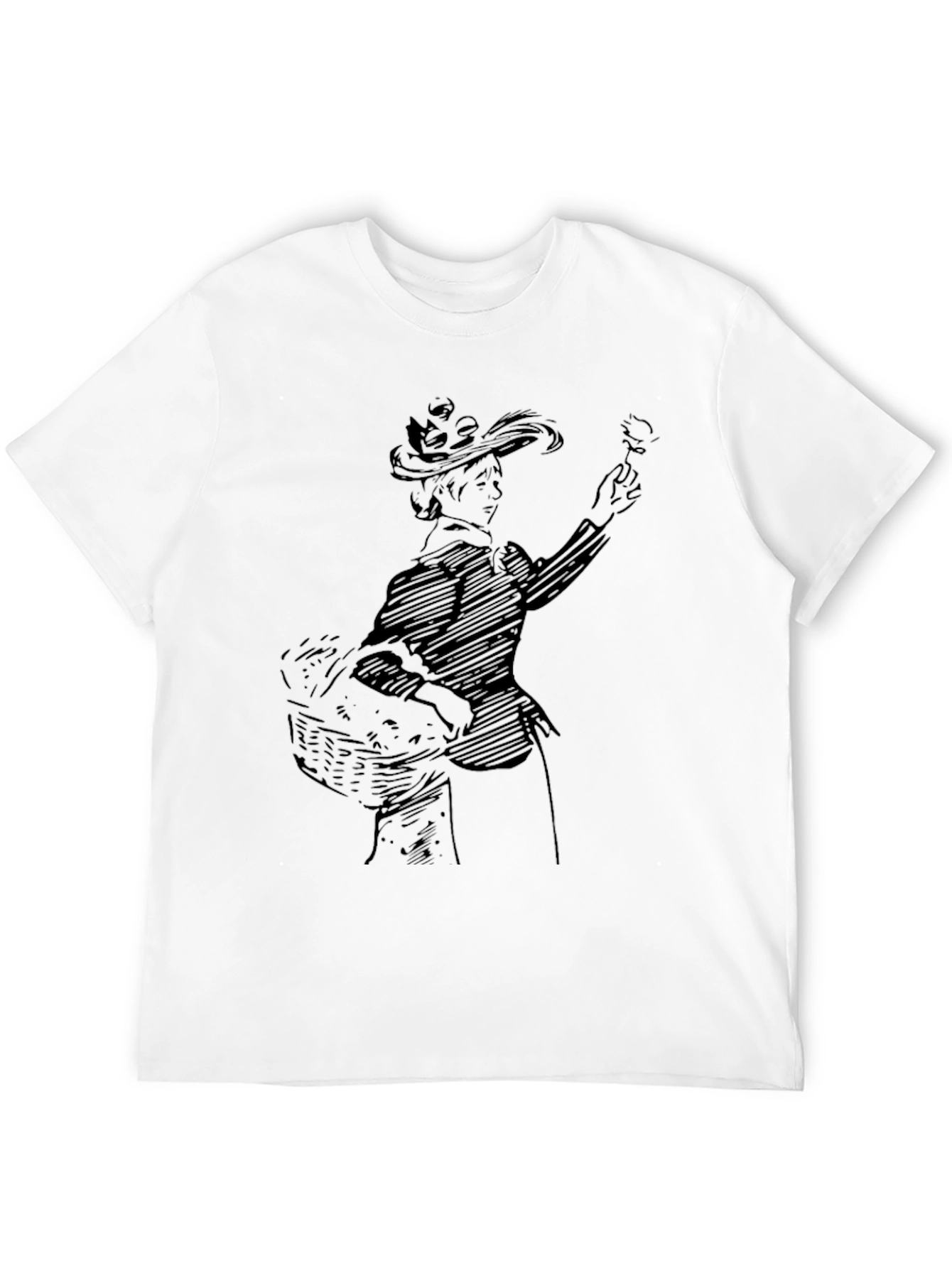 Elegant Woman Design Black T-Shirt