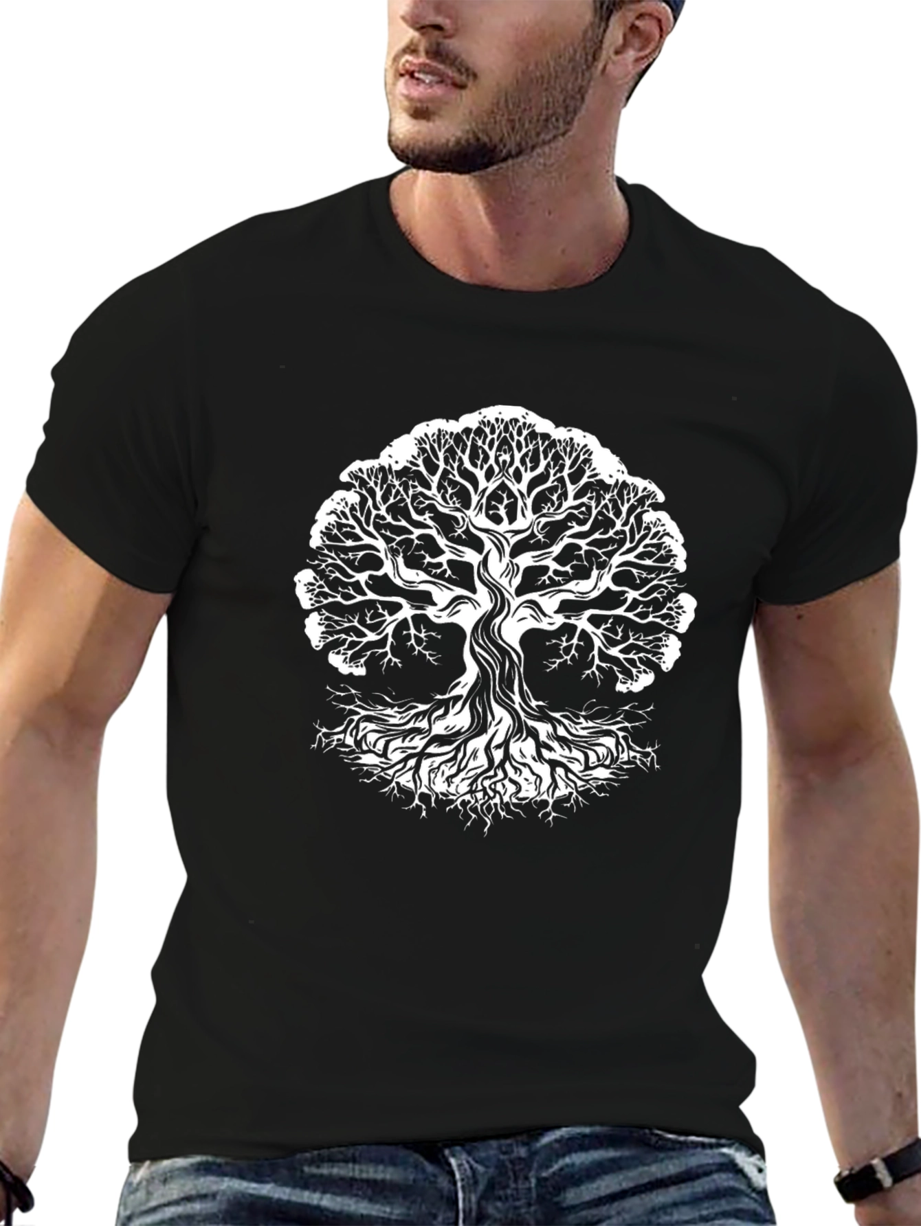 Tree of Life Graphic Tee - Stylish Black Shirt
