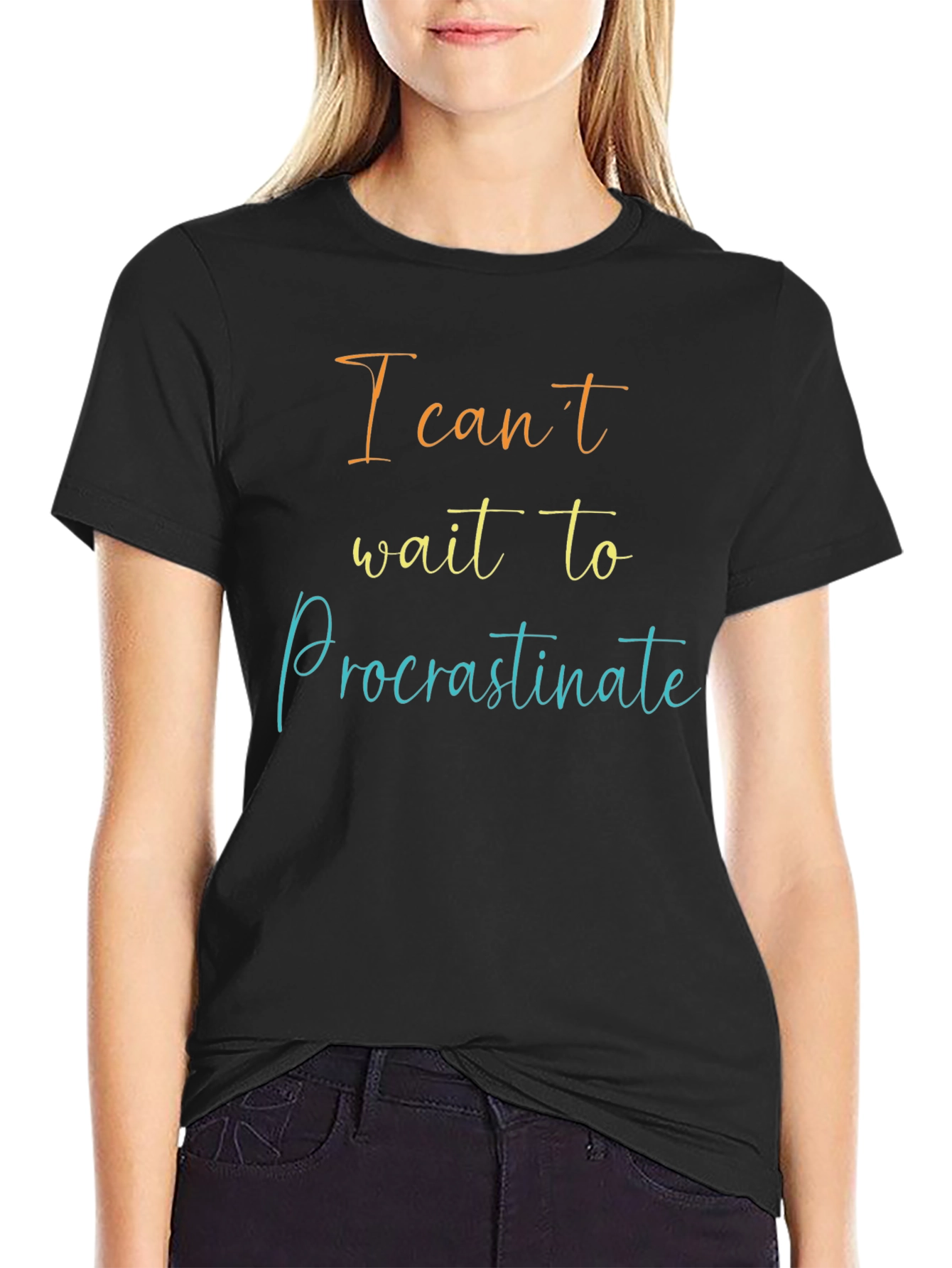 Procrastinate Mens Black T-Shirt