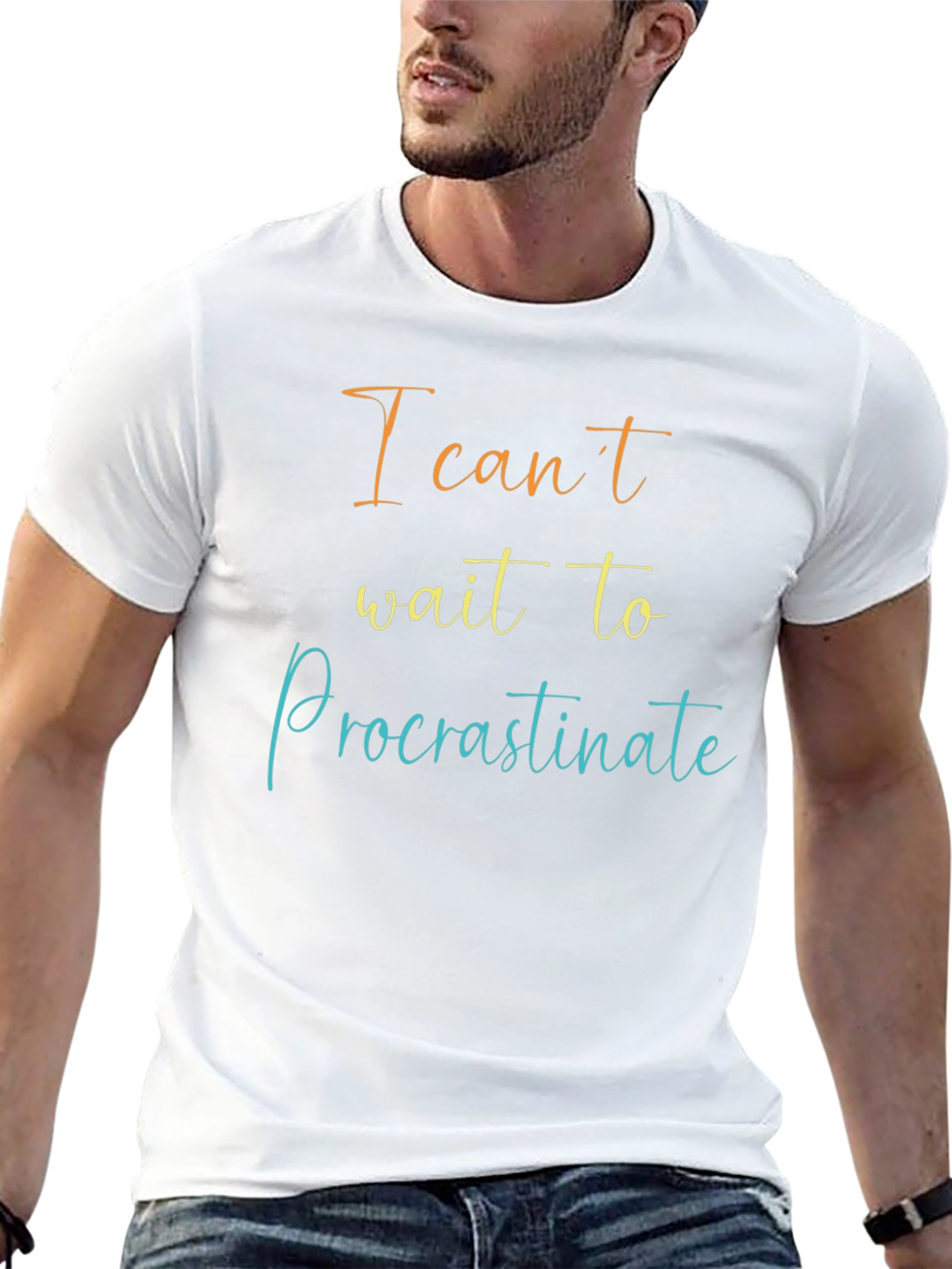 Procrastinate Mens Black T-Shirt