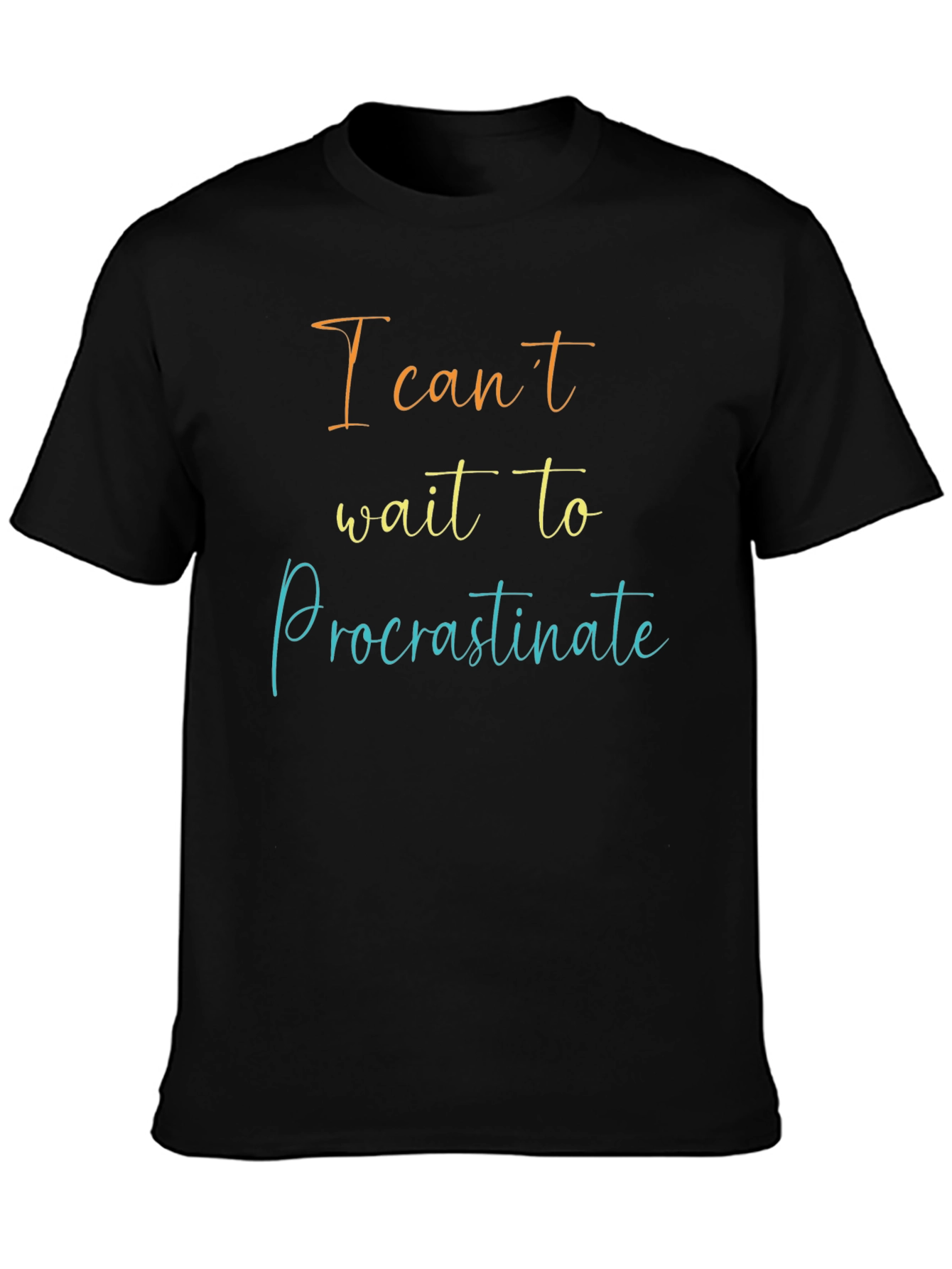 Procrastinate Mens Black T-Shirt