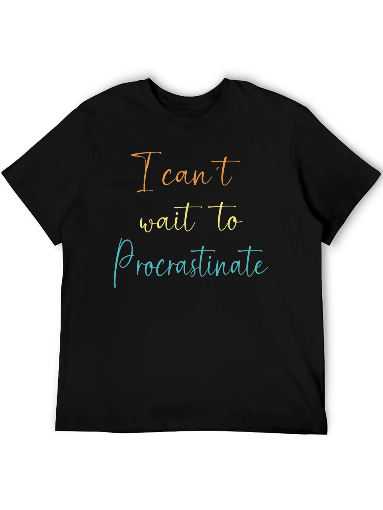 Procrastinate Mens Black T-Shirt