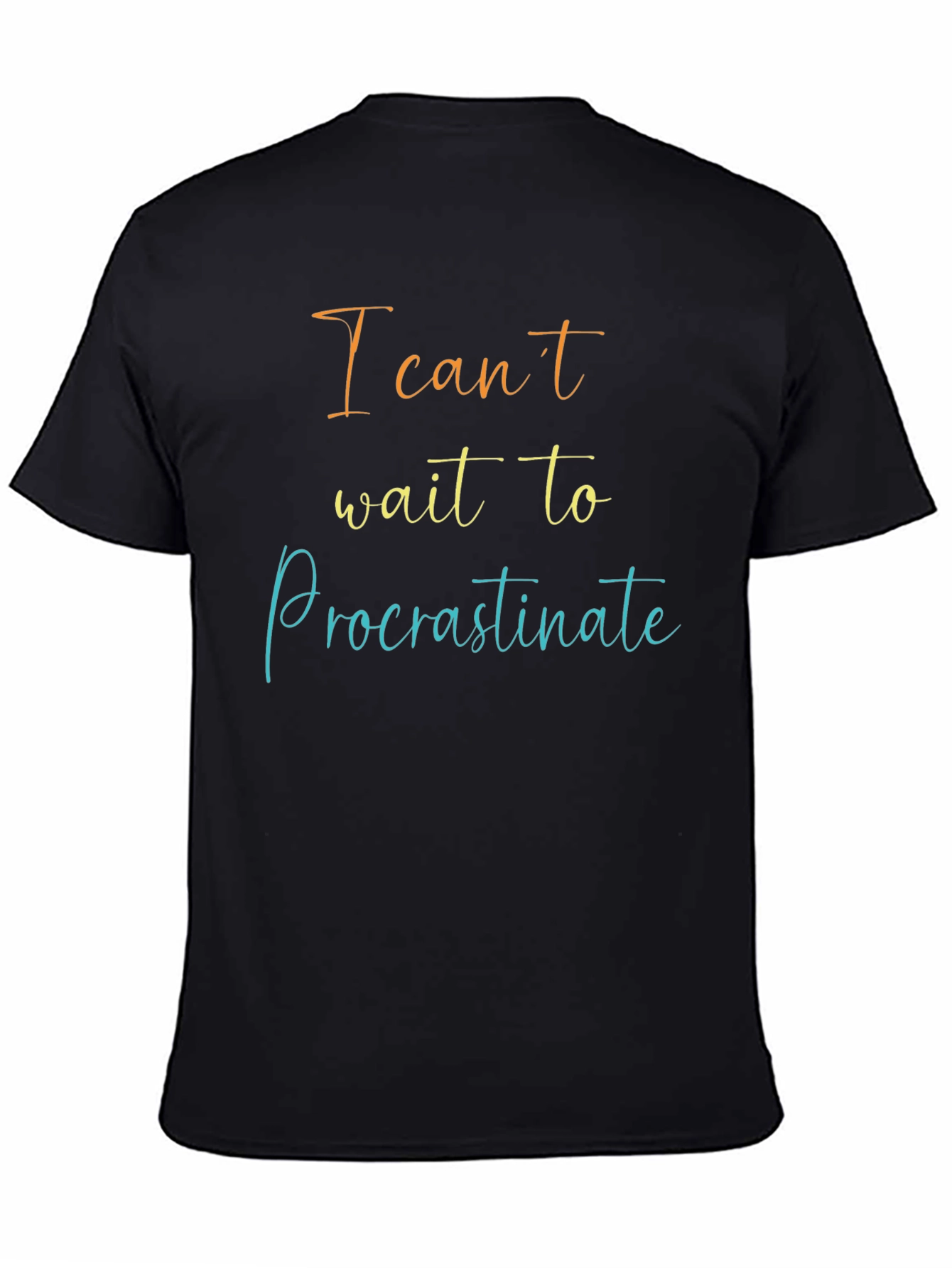 Procrastinate Mens Black T-Shirt