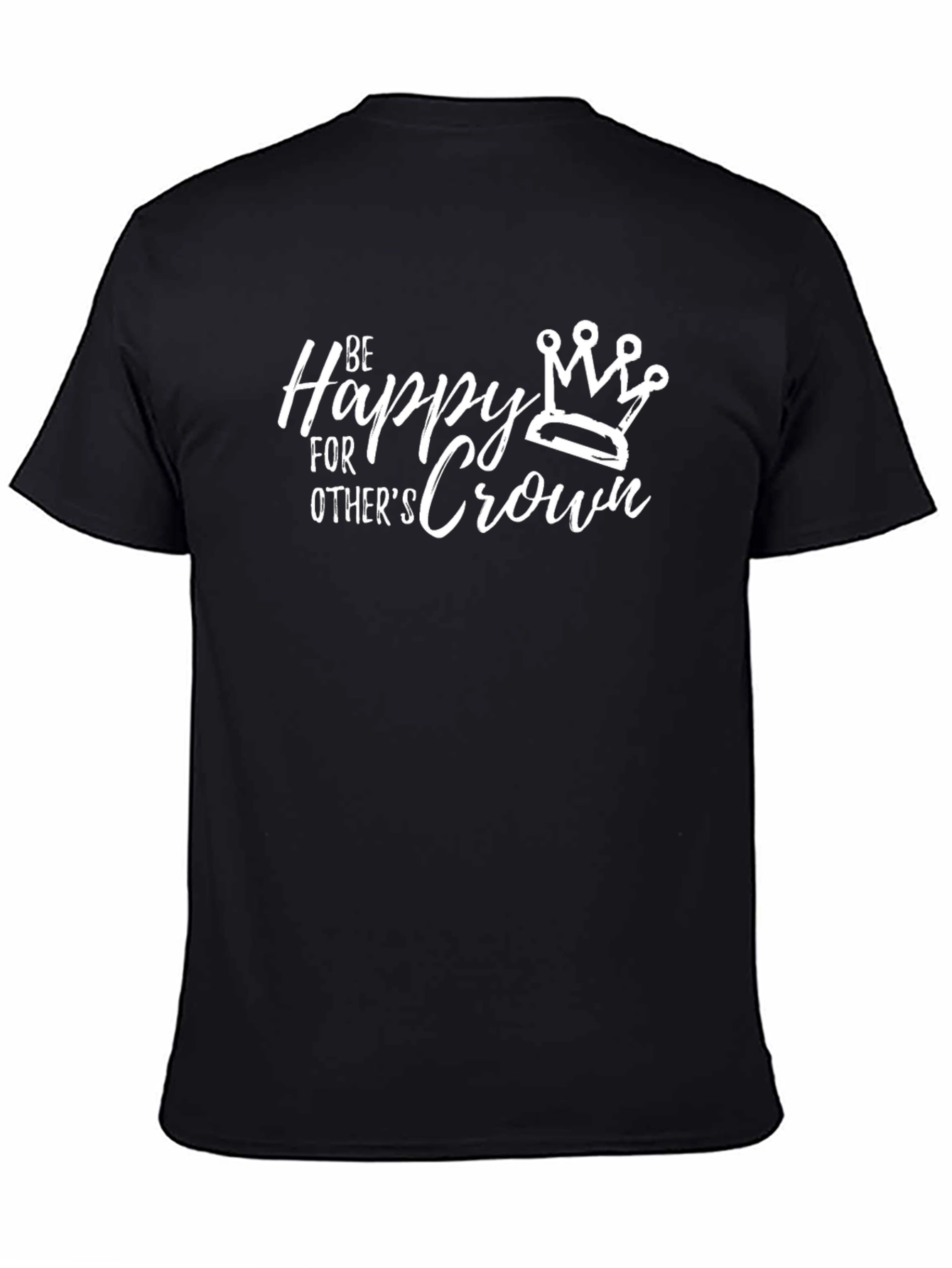 Be Happy For Others Crown Black Graphic Tee