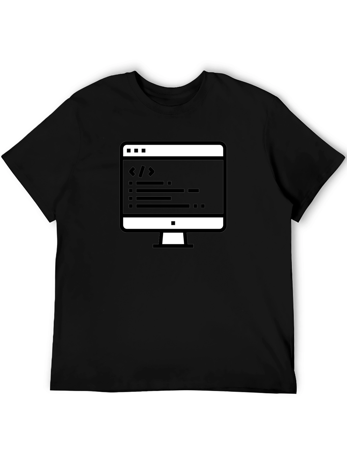 Coders Tee: Black Cotton Programmer T-Shirt