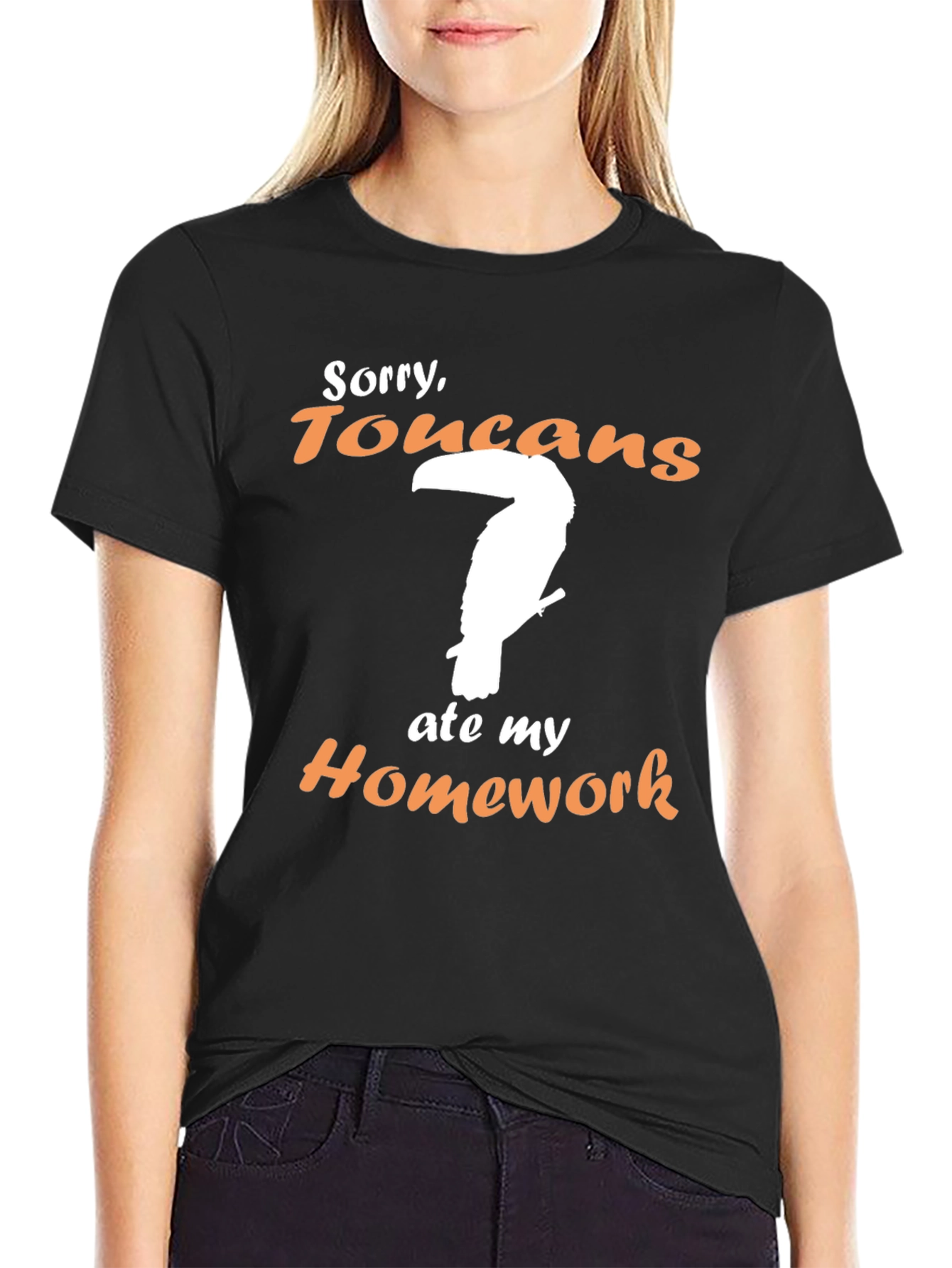 Toucan Ate My Homework Funny Graphic T-Shirt