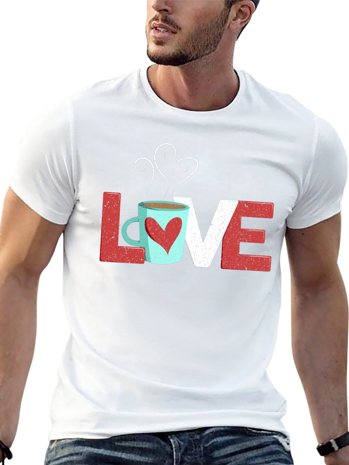 Love Coffee Graphic Tee - Unisex Black T-Shirt