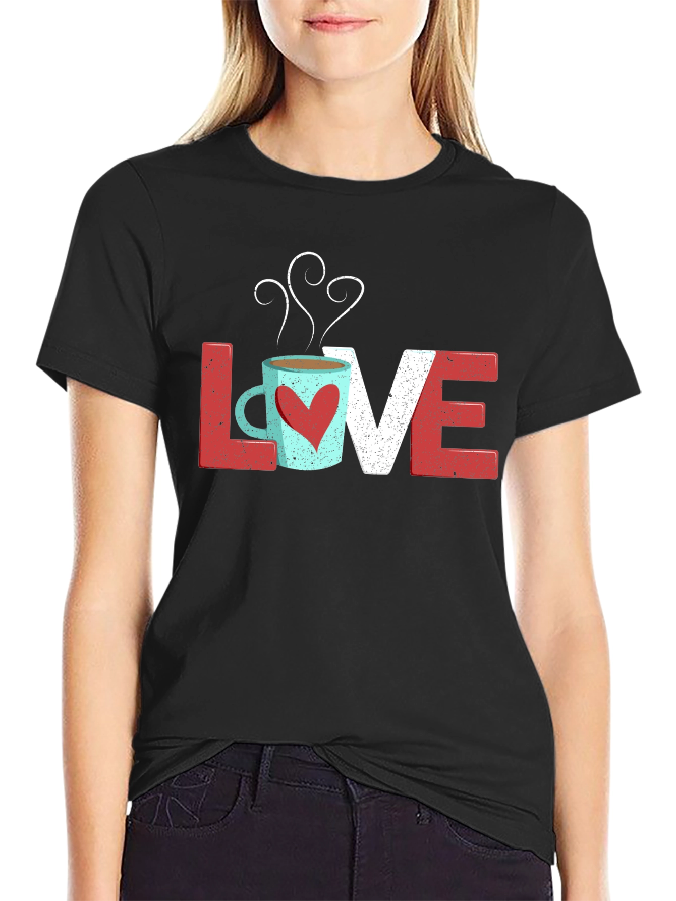 Love Coffee Graphic Tee - Unisex Black T-Shirt