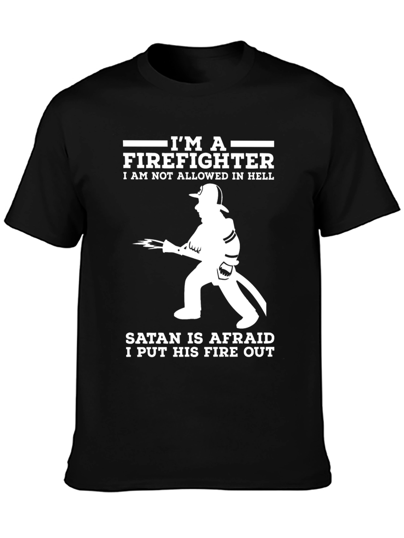 Firefighter Graphic Tee - Satan Afraid