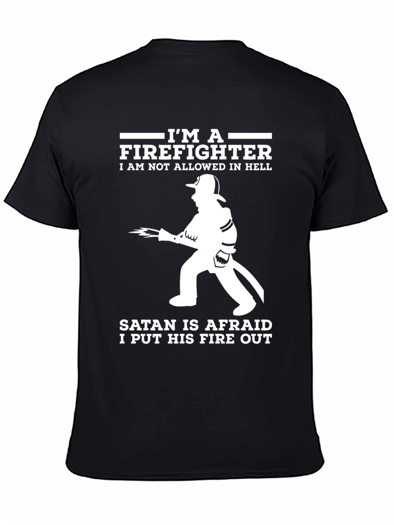 Firefighter Graphic Tee - Satan Afraid