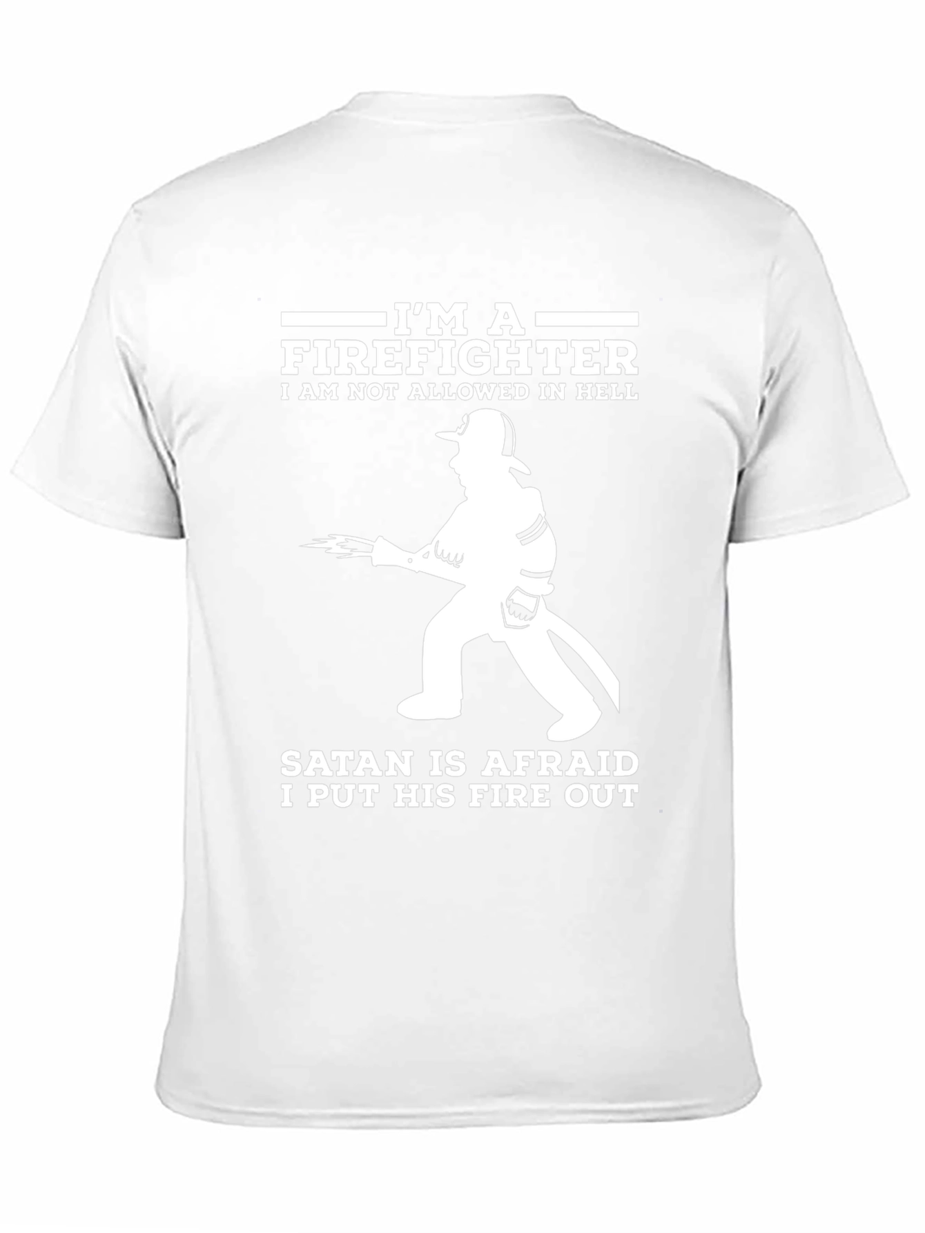 Firefighter Graphic Tee - Satan Afraid