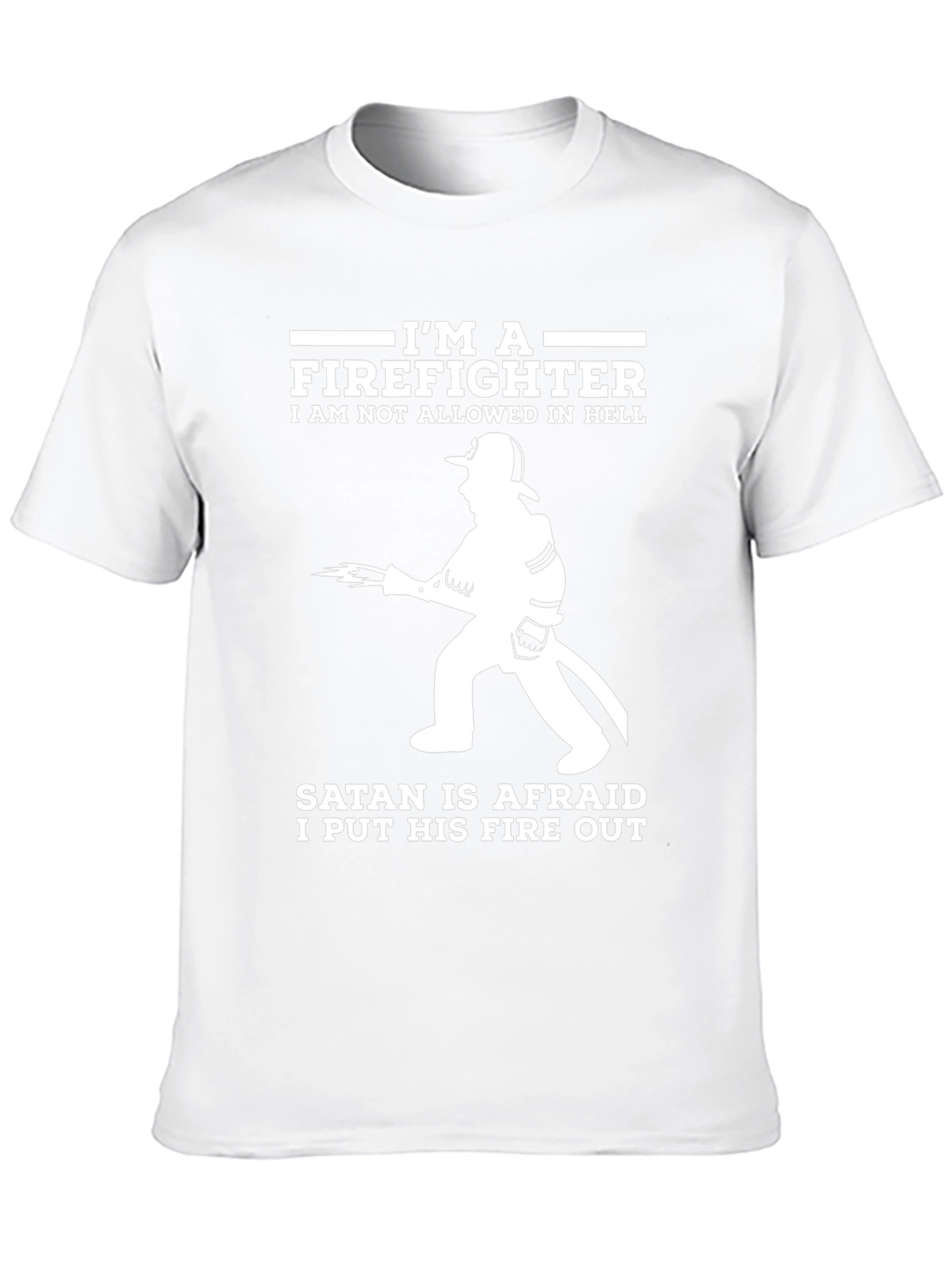 Firefighter Graphic Tee - Satan Afraid