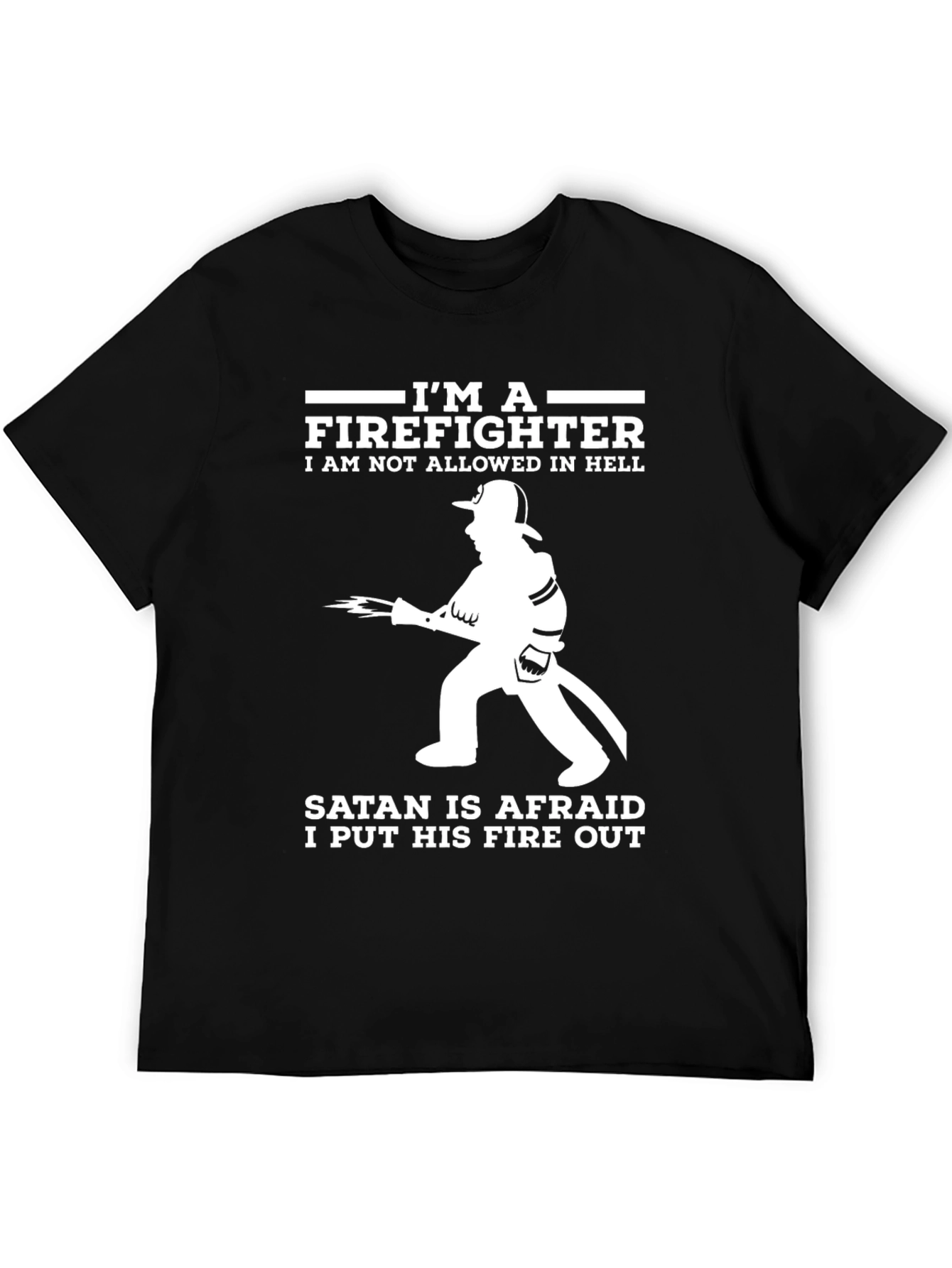 Firefighter Graphic Tee - Satan Afraid