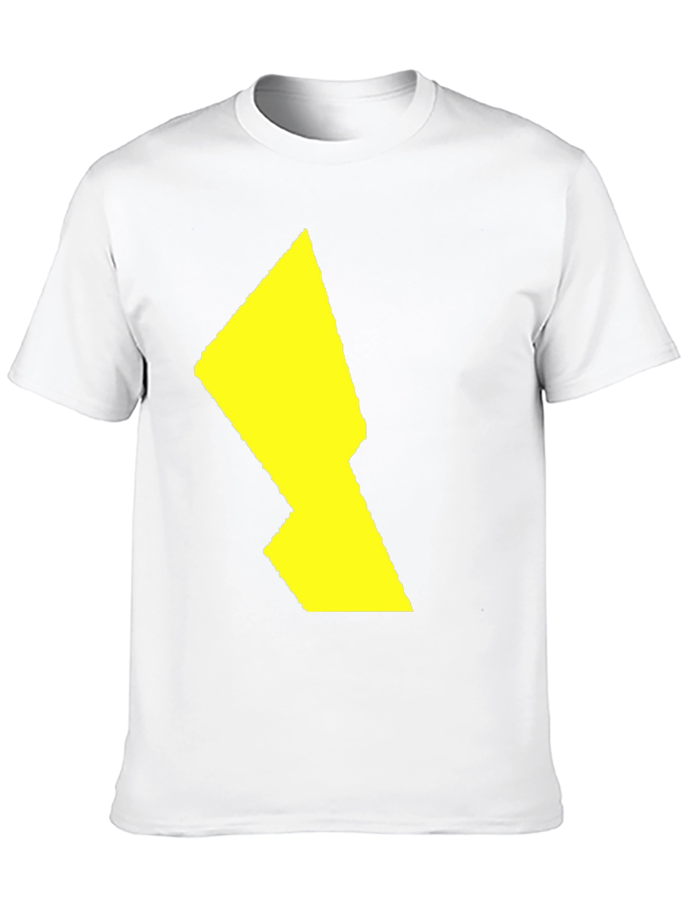 Bold Yellow Graphic Print Mens Black Tee