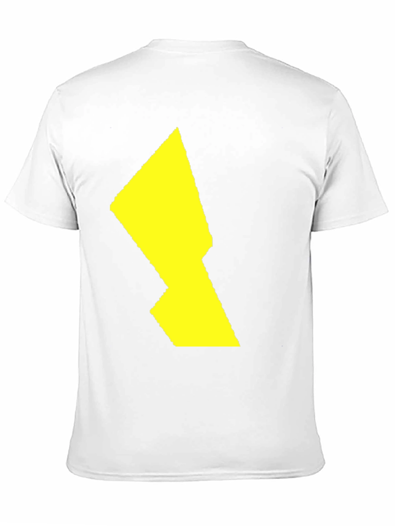 Bold Yellow Graphic Print Mens Black Tee