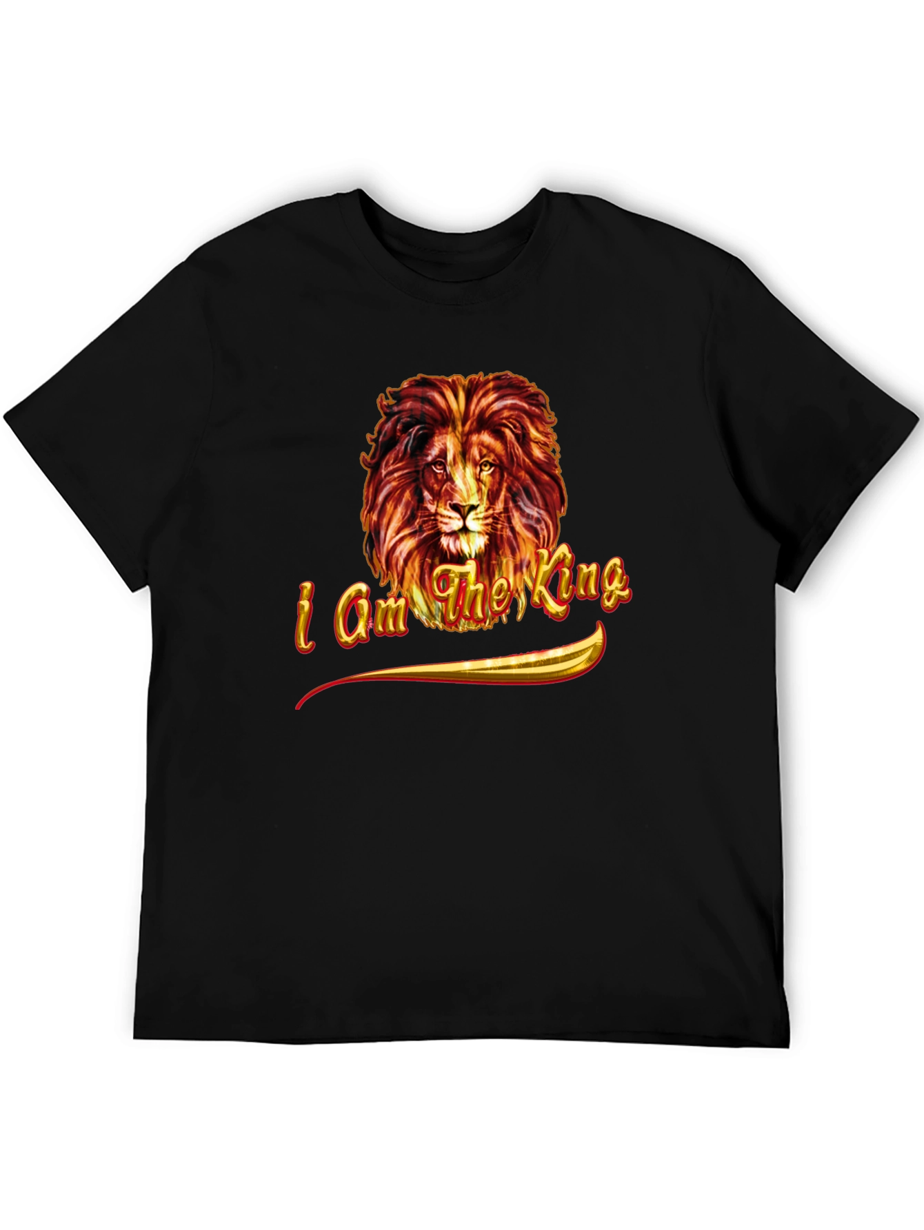 I am the King Lion Graphic Tee - Black