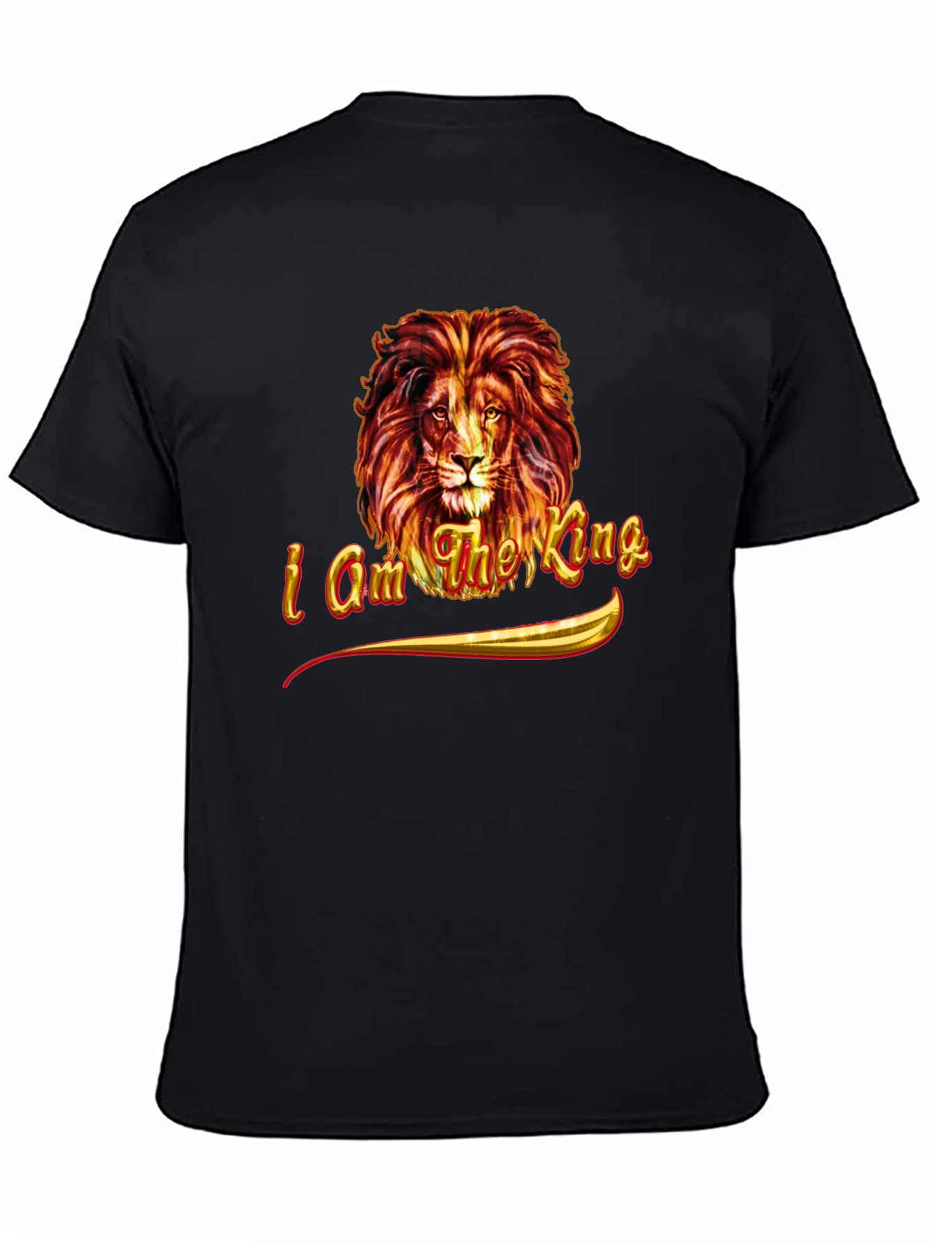 I am the King Lion Graphic Tee - Black