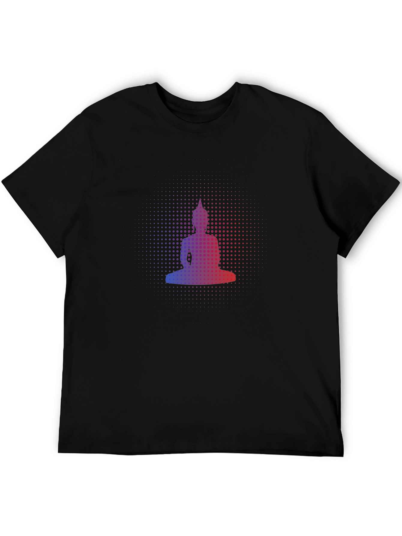 Buddha Silhouette Graphic Black T-Shirt