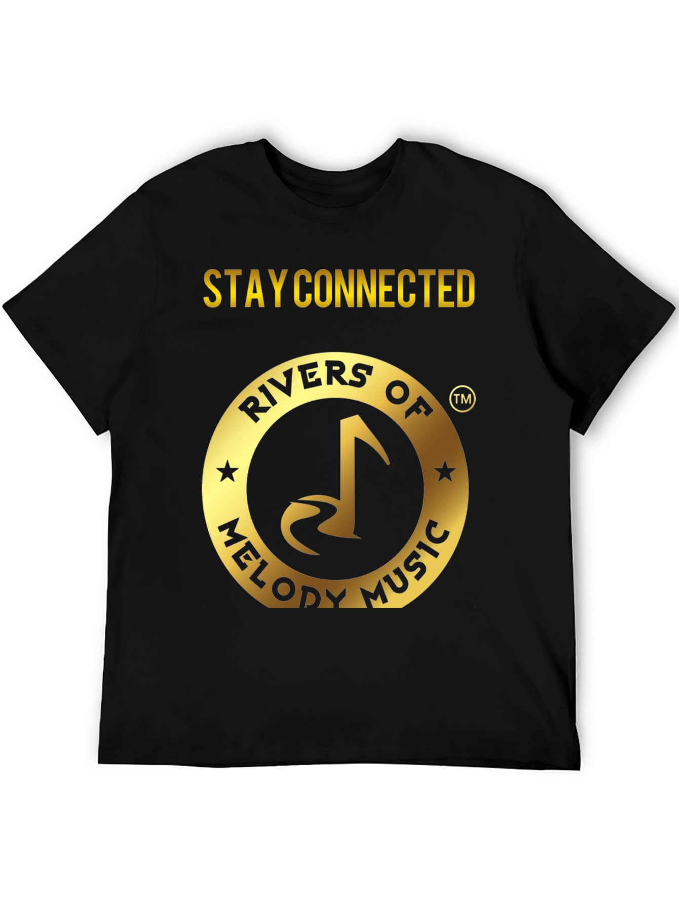 Rivers of Melody Music Black T-Shirt