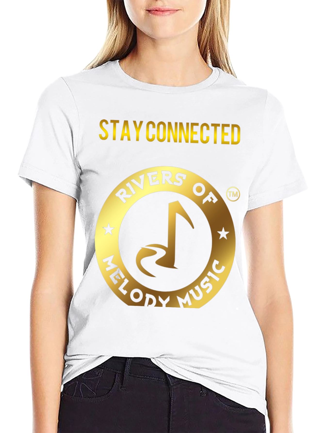 Rivers of Melody Music Black T-Shirt